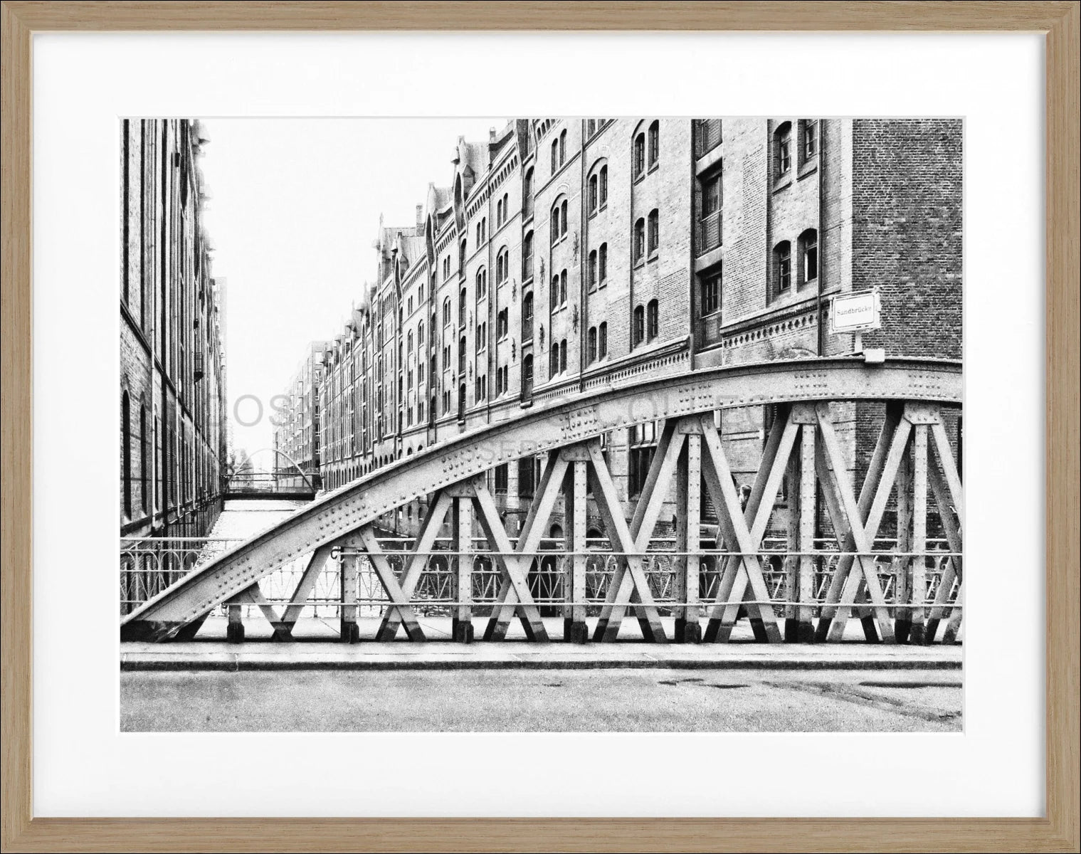 Poster mit Rahmen Hamburg ’Speicherstadt’ HH46F - Wandbilder