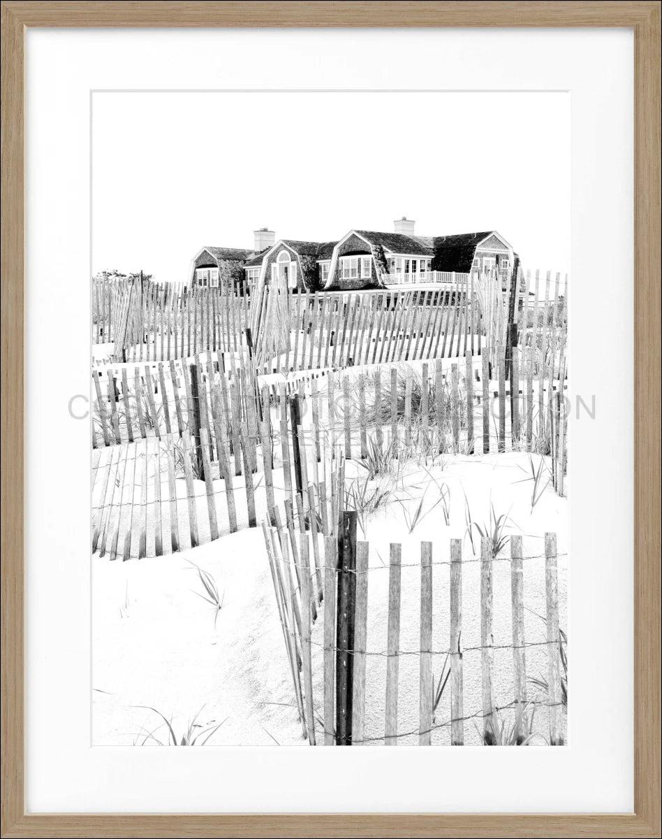 Poster mit Rahmen Hamptons Long Island ’Beach House’ HM15