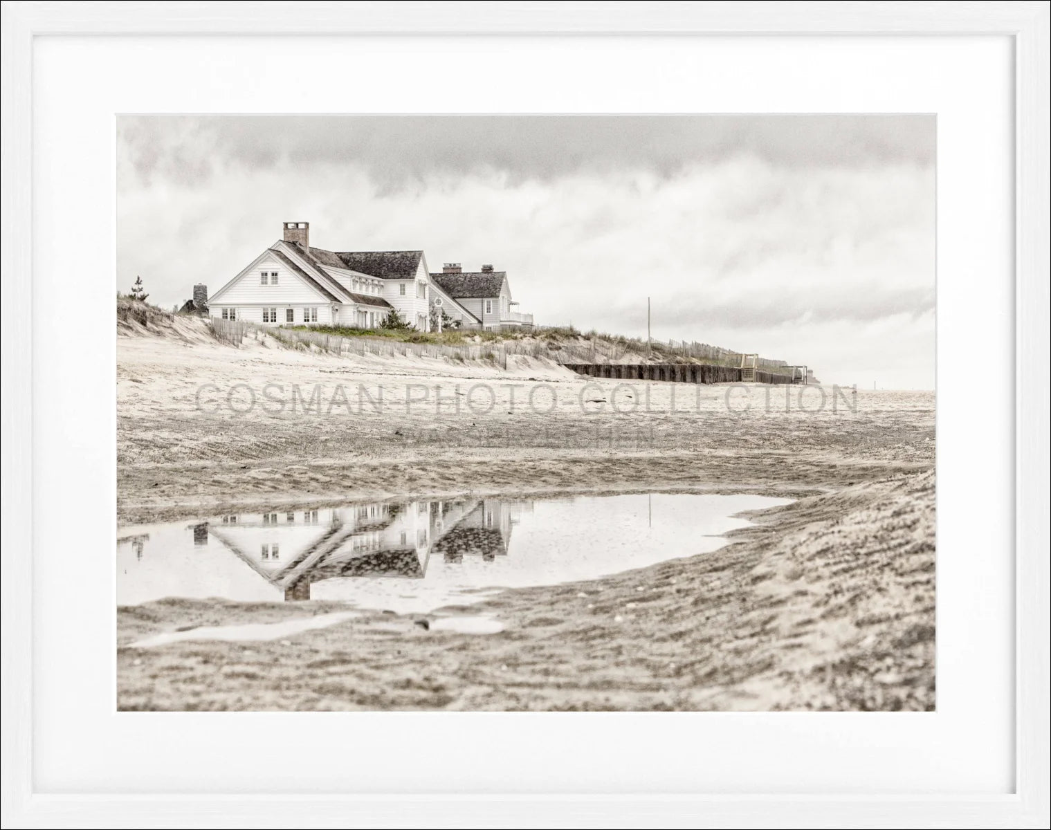 Poster mit Rahmen Hamptons Long Island ’Beach House’ HM19B