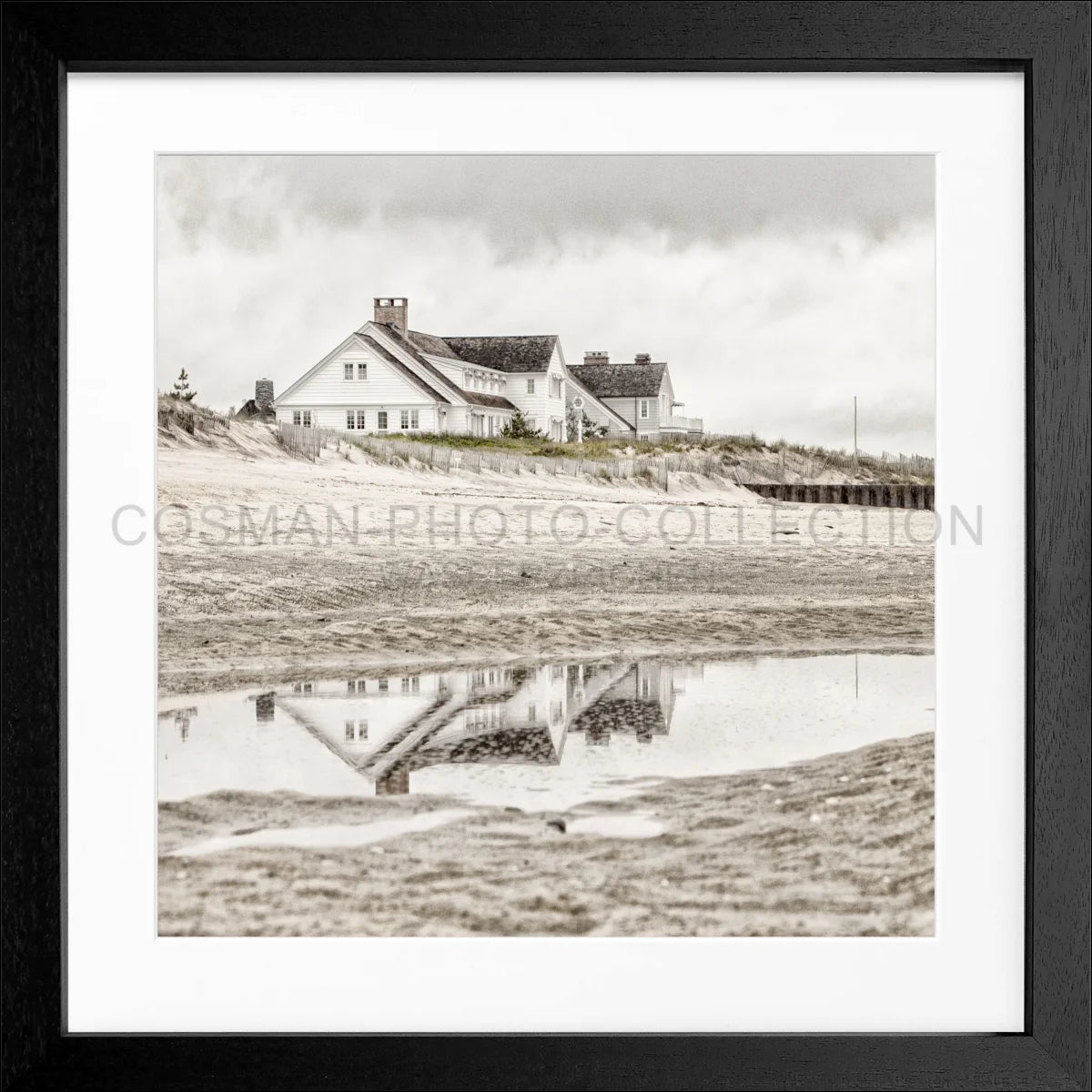 Poster mit Rahmen Hamptons Long Island ’Beach House’ HM19BQ