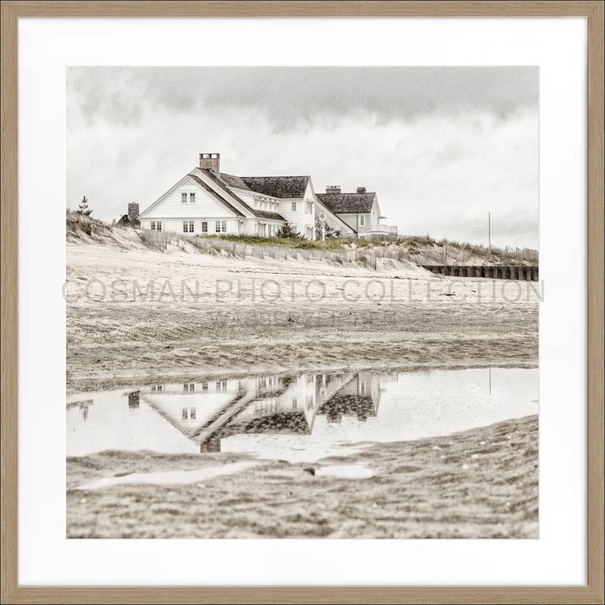 Poster mit Rahmen Hamptons Long Island ’Beach House’ HM19BQ