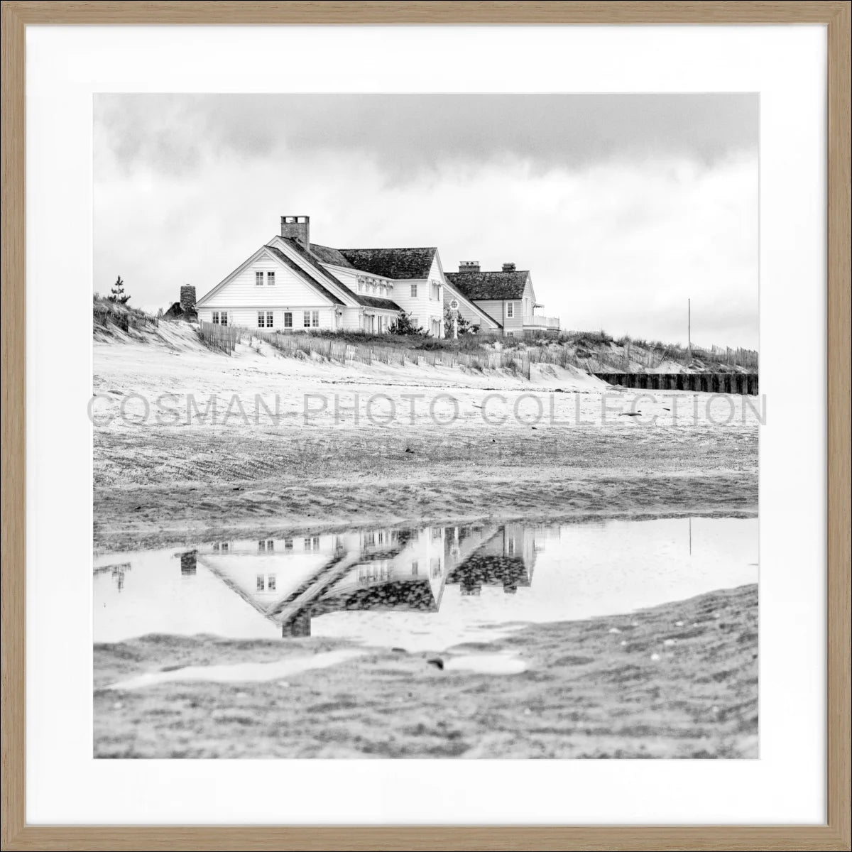 Poster mit Rahmen Hamptons Long Island ’Beach House’ HM19BQ