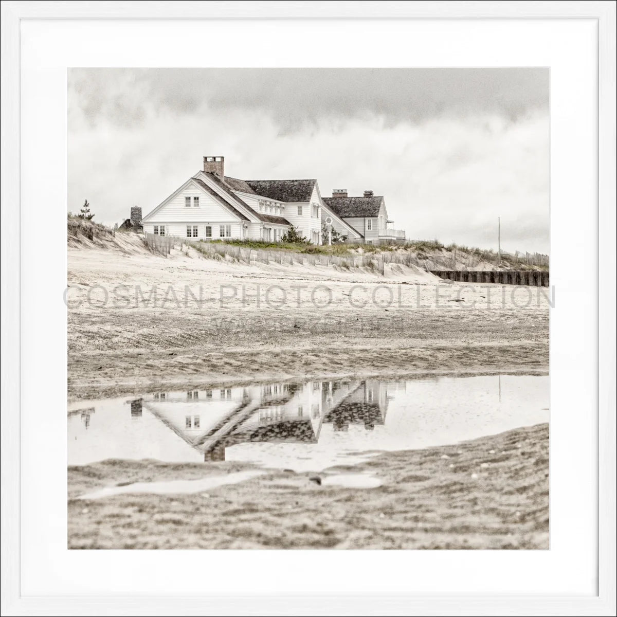 Poster mit Rahmen Hamptons Long Island ’Beach House’ HM19BQ