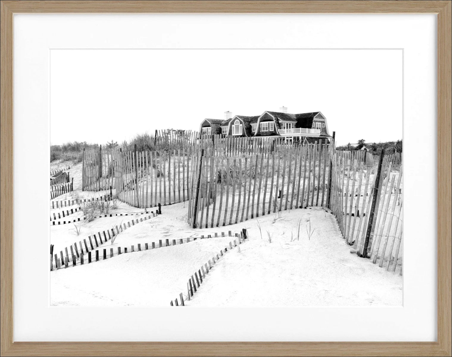 Poster mit Rahmen Hamptons Long Island ’Beach House’ HM32