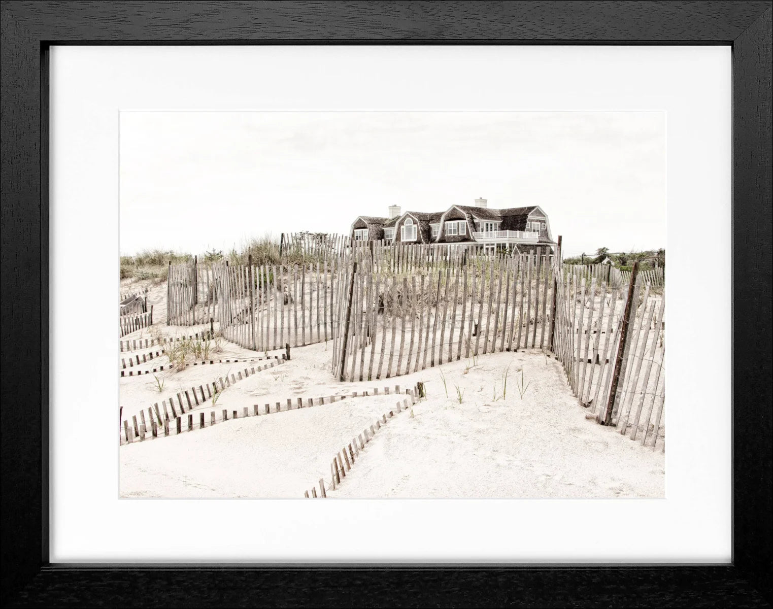 Poster mit Rahmen Hamptons Long Island ’Beach House’ HM32