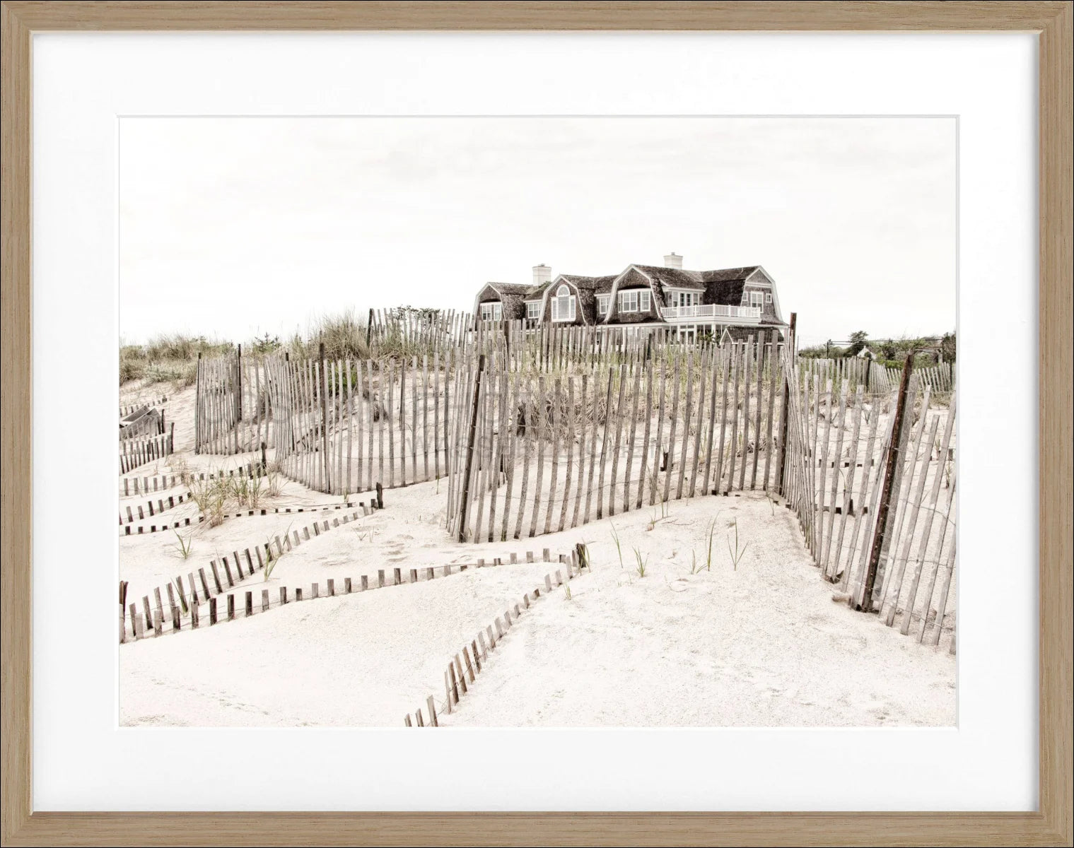 Poster mit Rahmen Hamptons Long Island ’Beach House’ HM32