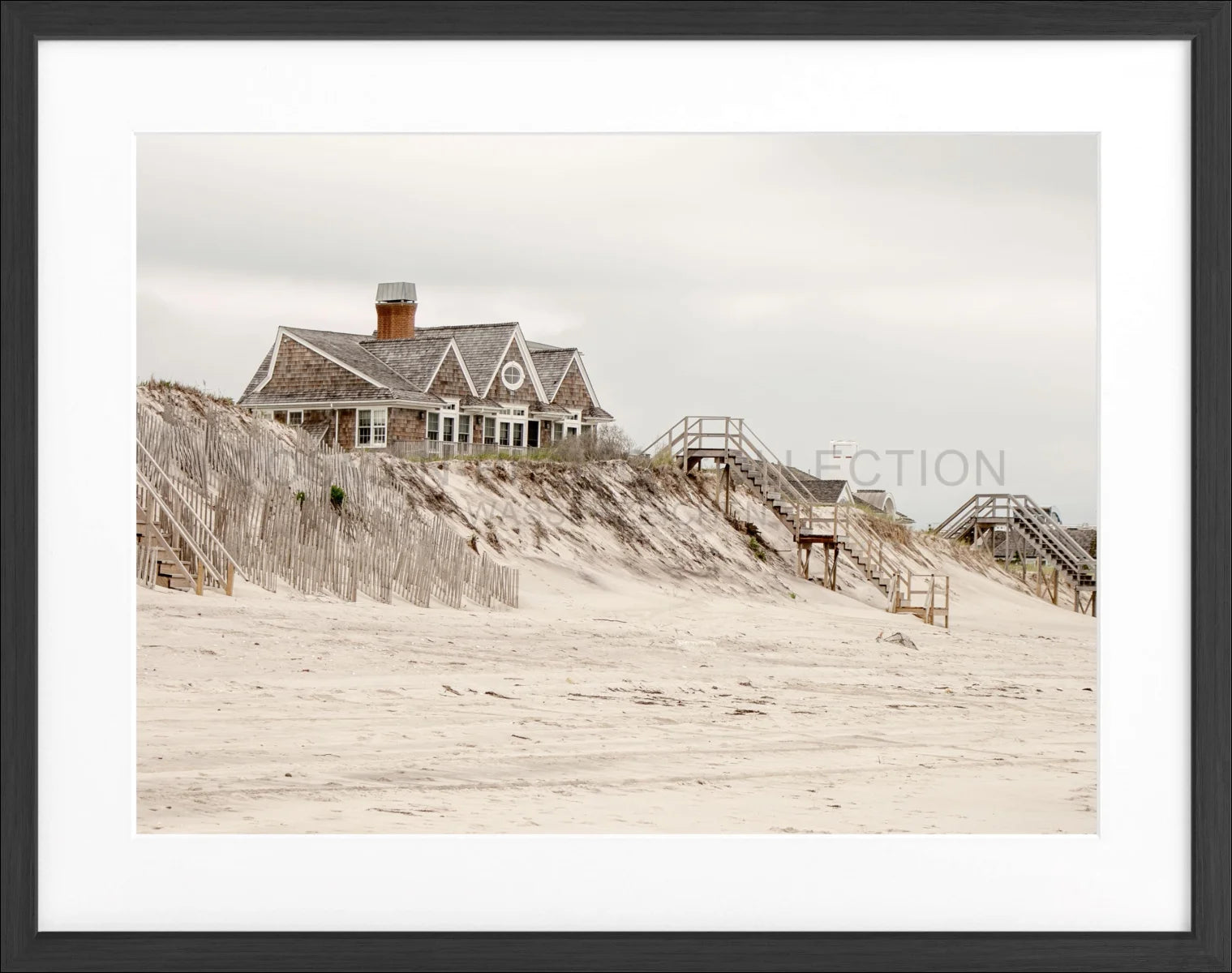 Poster mit Rahmen Hamptons Long Island ’Beach House’ HM34