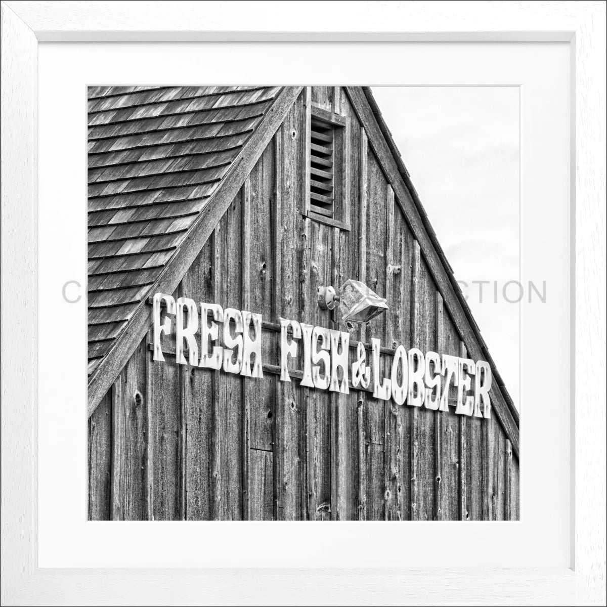 Poster mit Rahmen Hamptons Long Island ’ Fresh Fish’ HM33Q