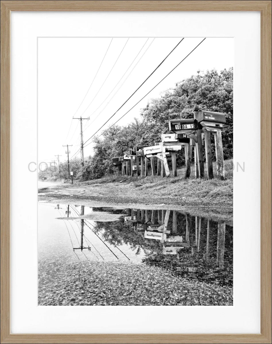 Poster mit Rahmen Hamptons Long Island ’Mailbox’ HM25