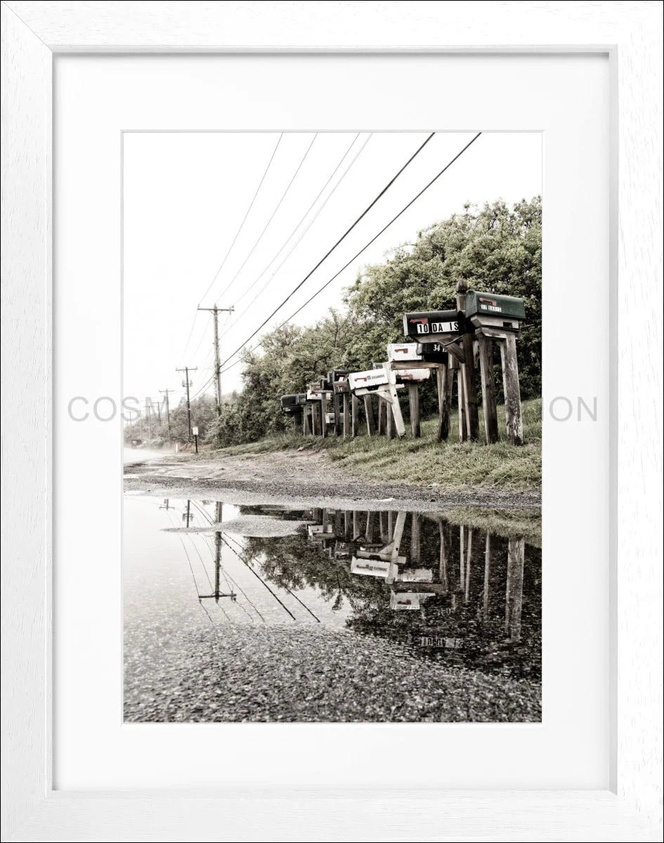 Poster mit Rahmen Hamptons Long Island ’Mailbox’ HM25