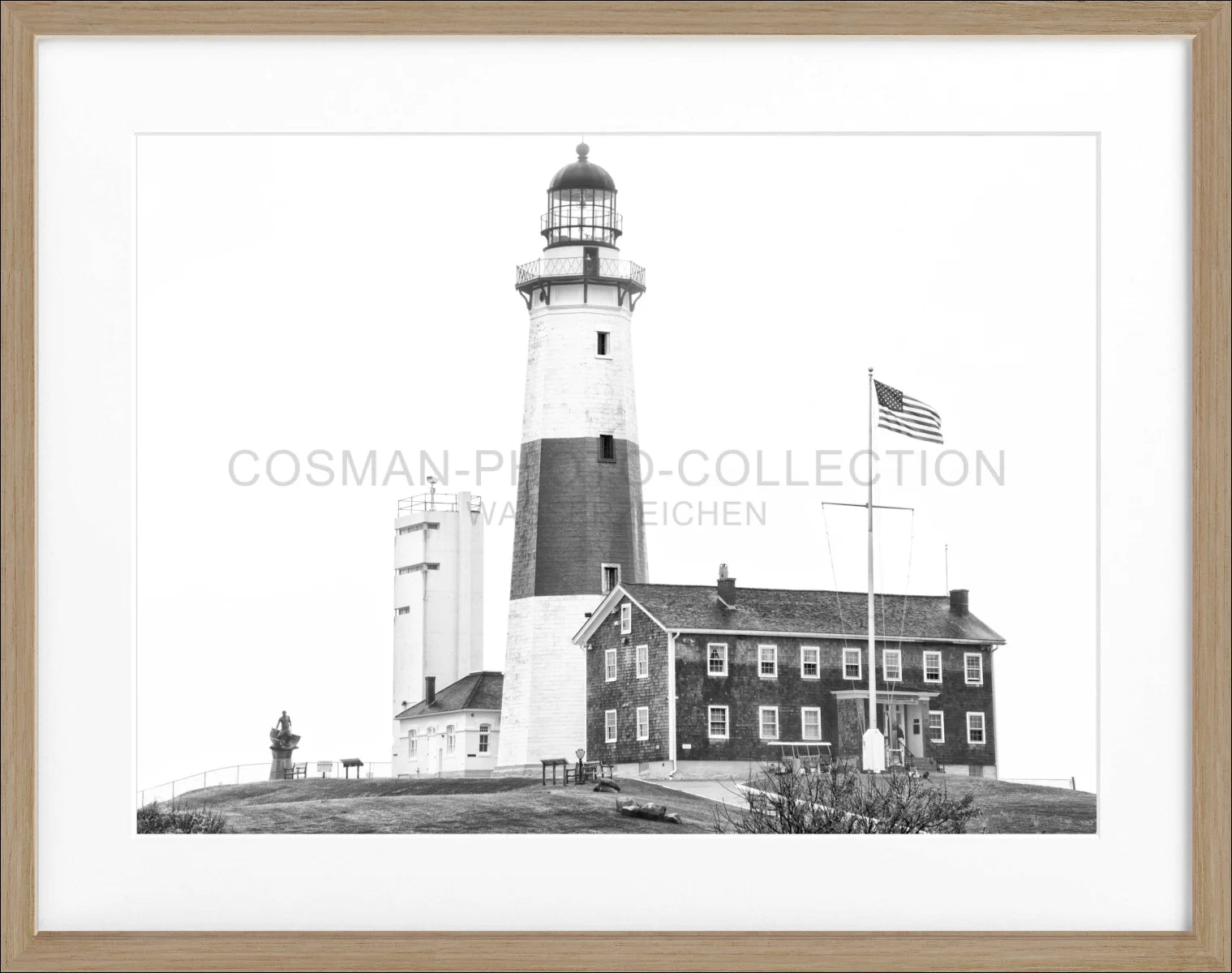Poster mit Rahmen Hamptons Montauk ’Lighthouse’ HM23
