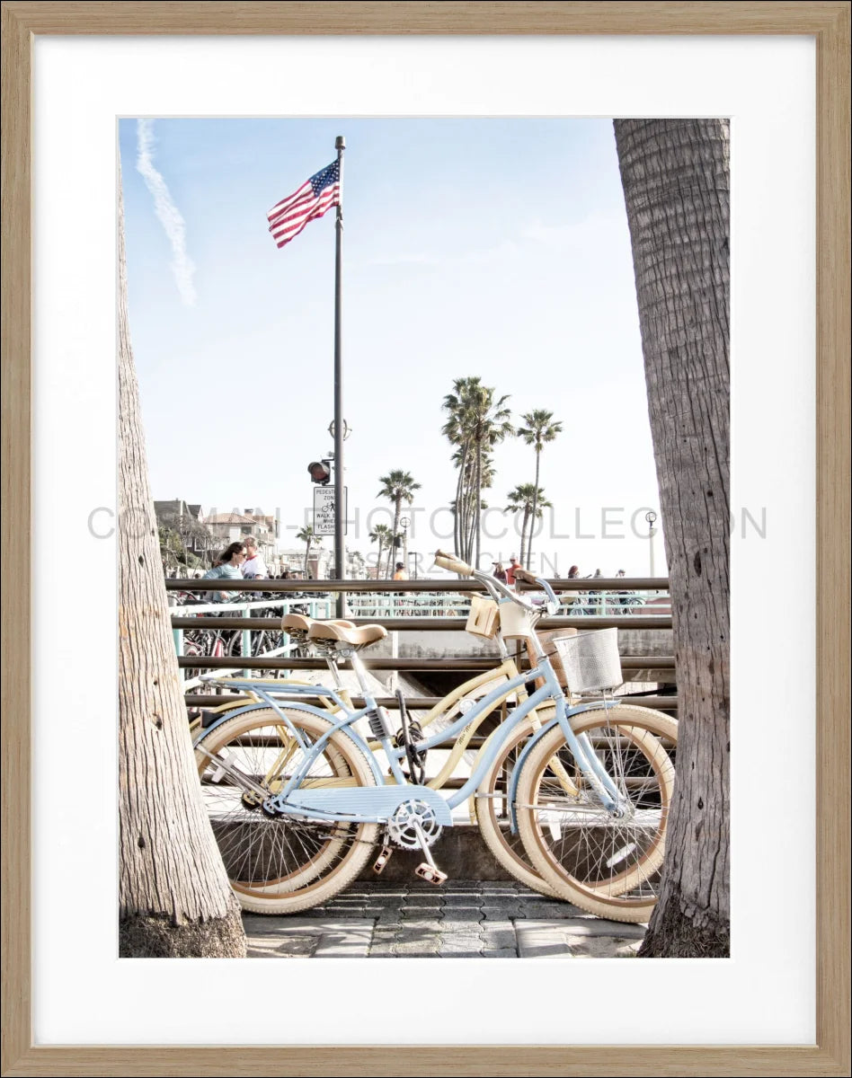Poster mit Rahmen Kalifornien ’Beach Bike’ K187 - Wandbilder