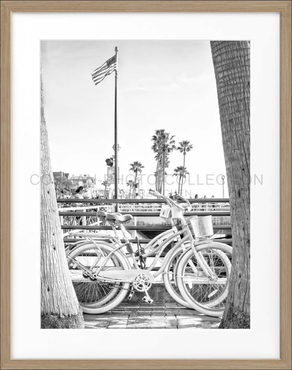 Poster mit Rahmen Kalifornien ’Beach Bike’ K187 - Wandbilder