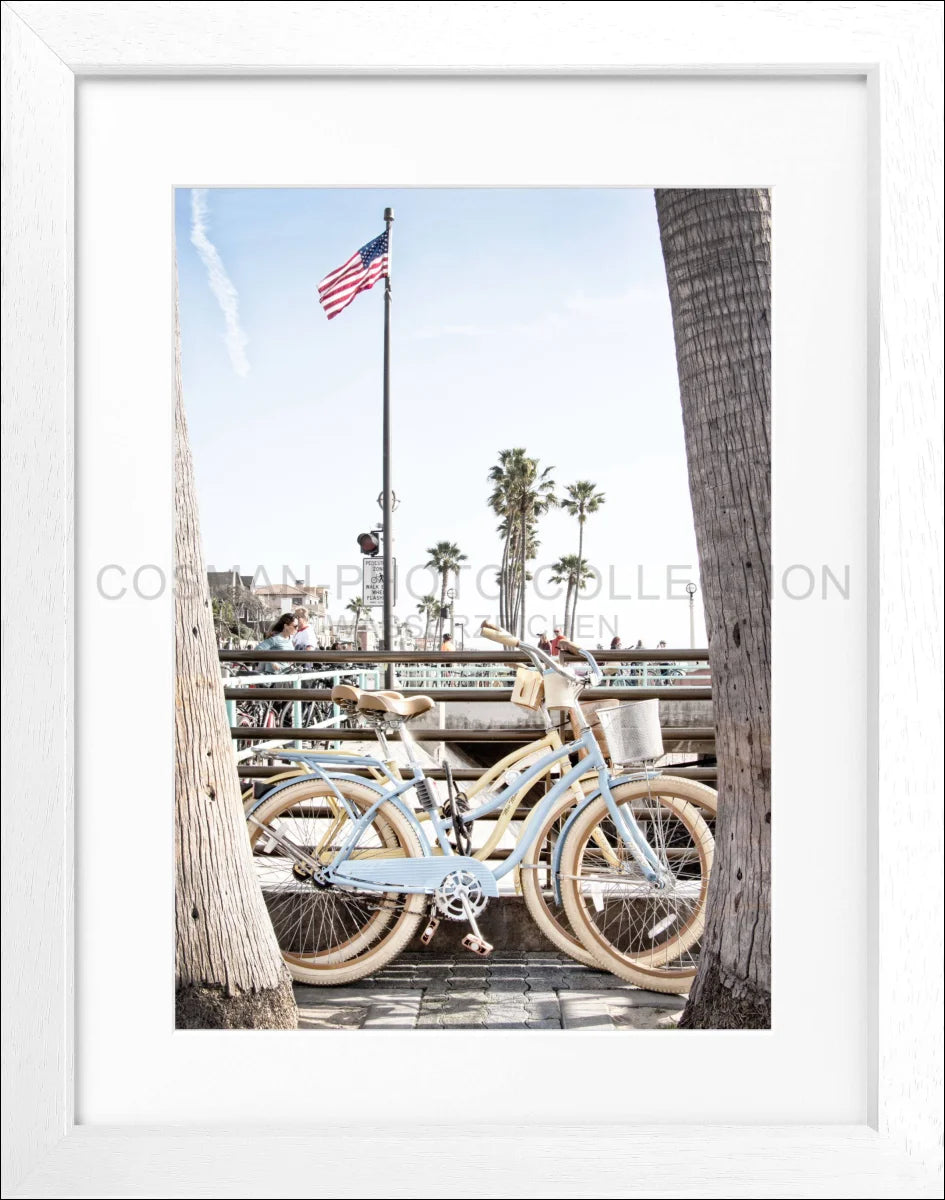 Poster mit Rahmen Kalifornien ’Beach Bike’ K187 - Wandbilder