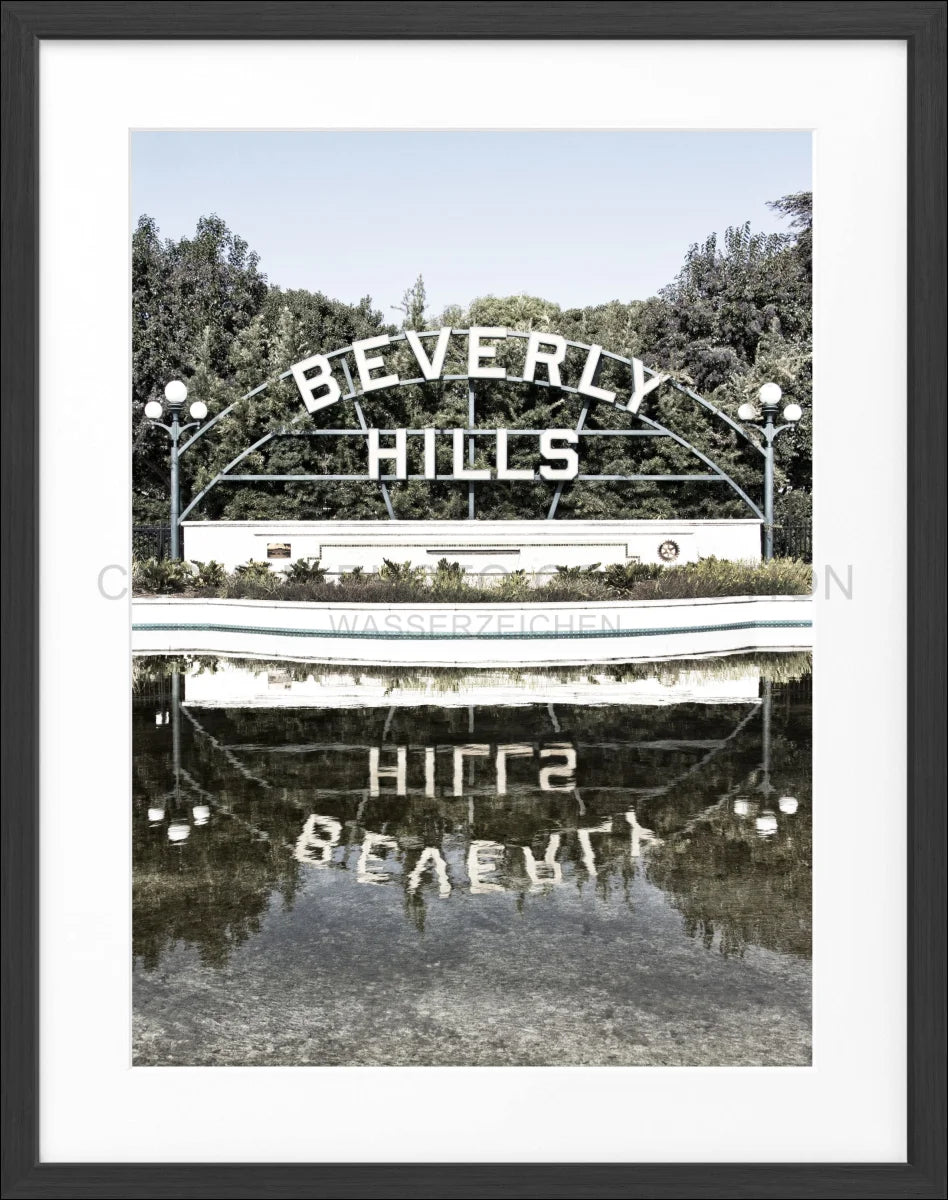 Poster mit Rahmen Kalifornien Beverly Hills Sign HW08