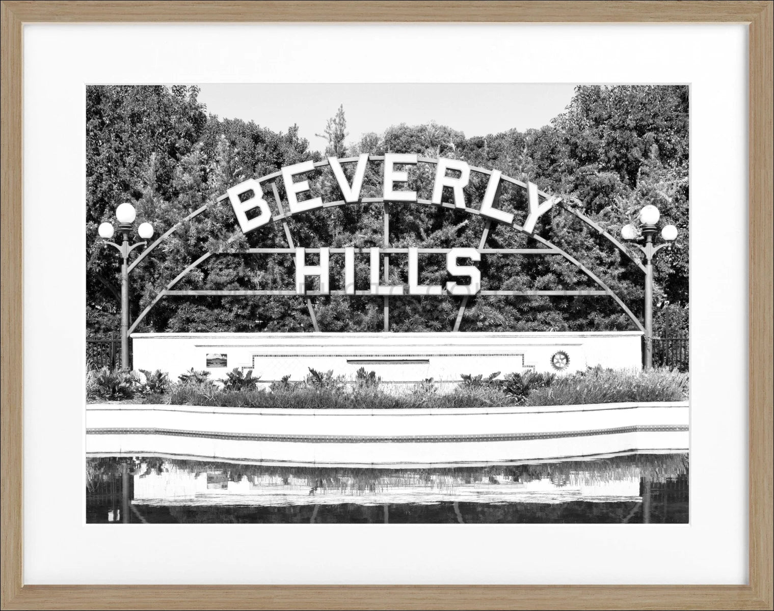 Poster mit Rahmen Kalifornien Beverly Hills Sign HW09