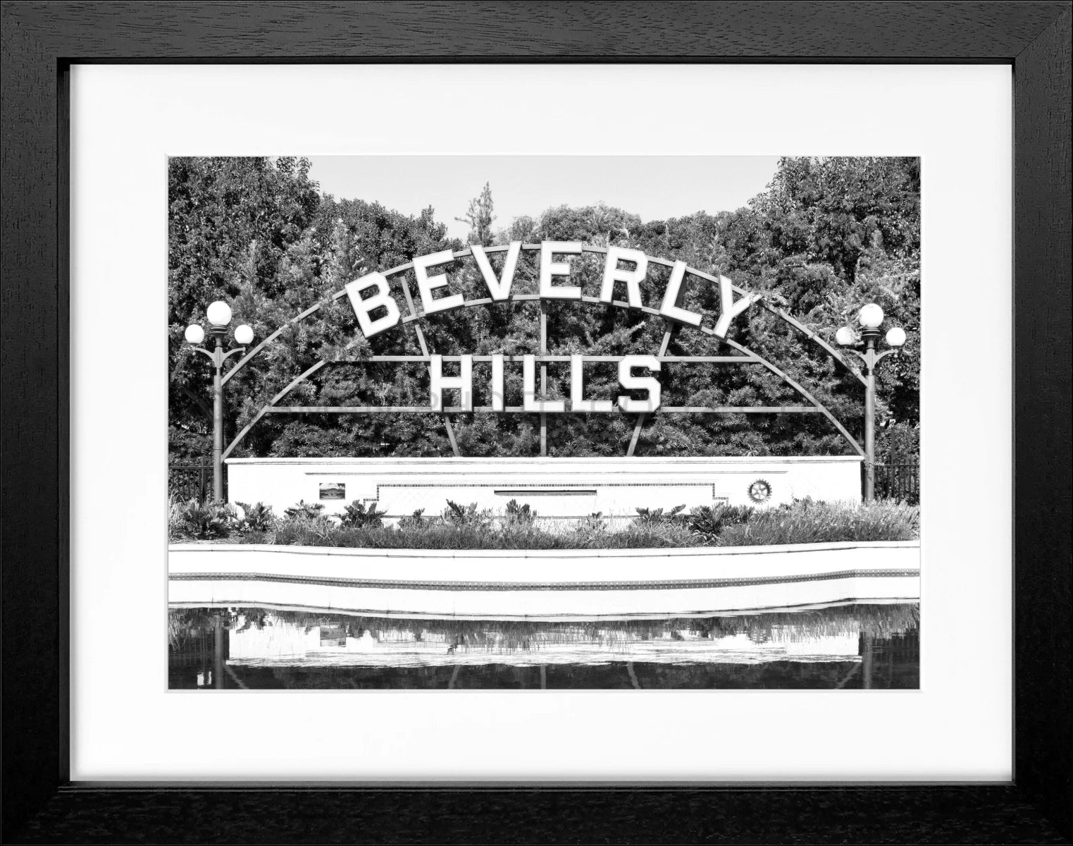 Poster mit Rahmen Kalifornien Beverly Hills Sign HW09