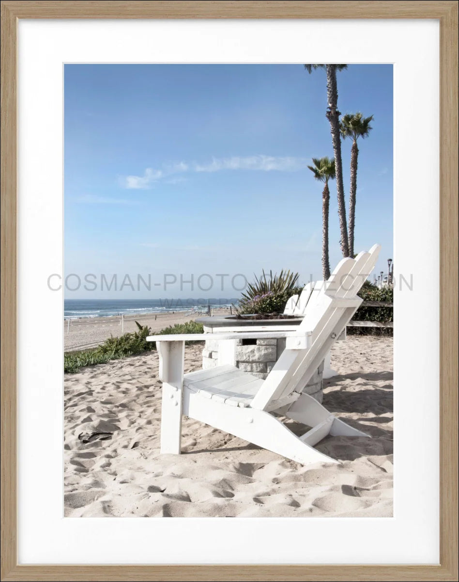 Poster mit Rahmen Kalifornien ’Deckchair’ K179 - Wandbilder