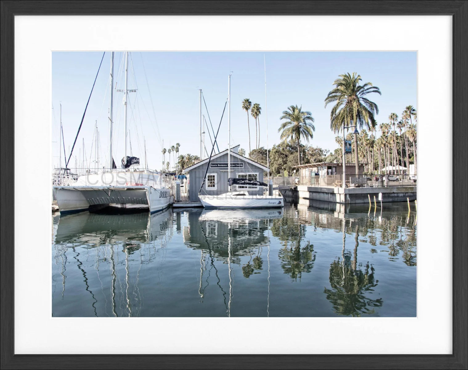 Poster mit Rahmen Kalifornien ’Hafen’ Santa Barbara K21