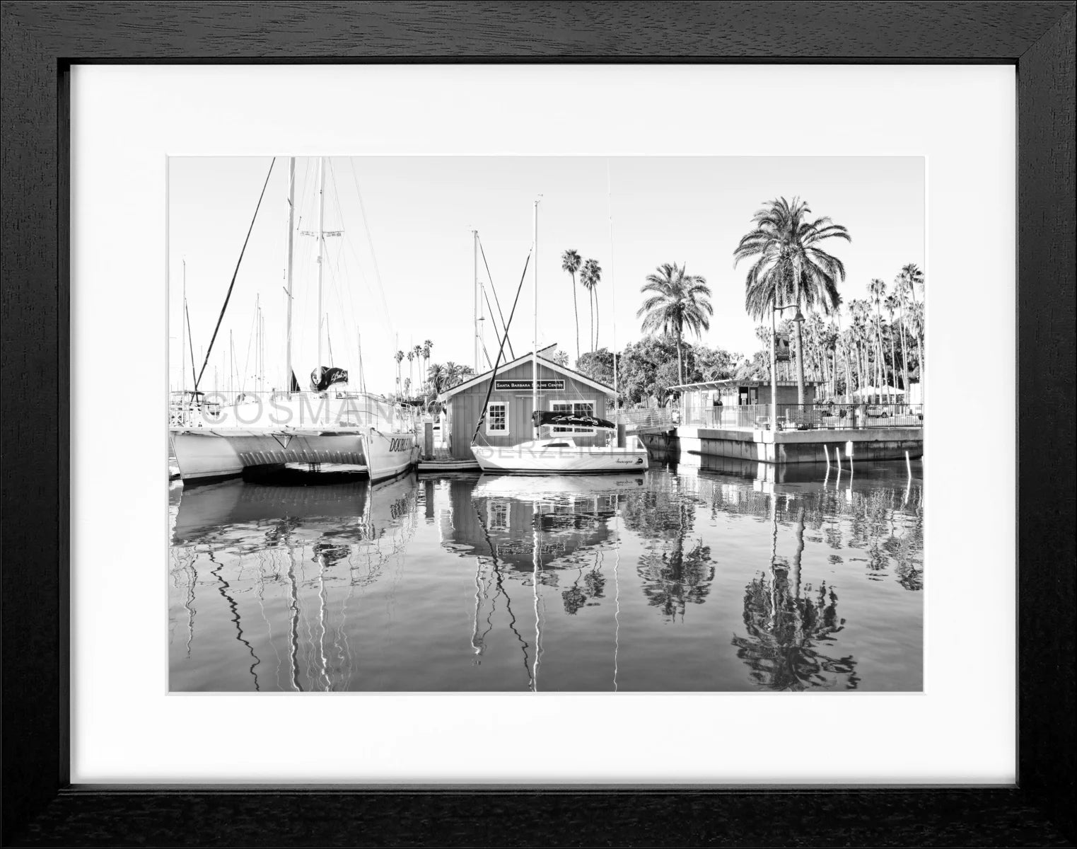 Poster mit Rahmen Kalifornien ’Hafen’ Santa Barbara K21