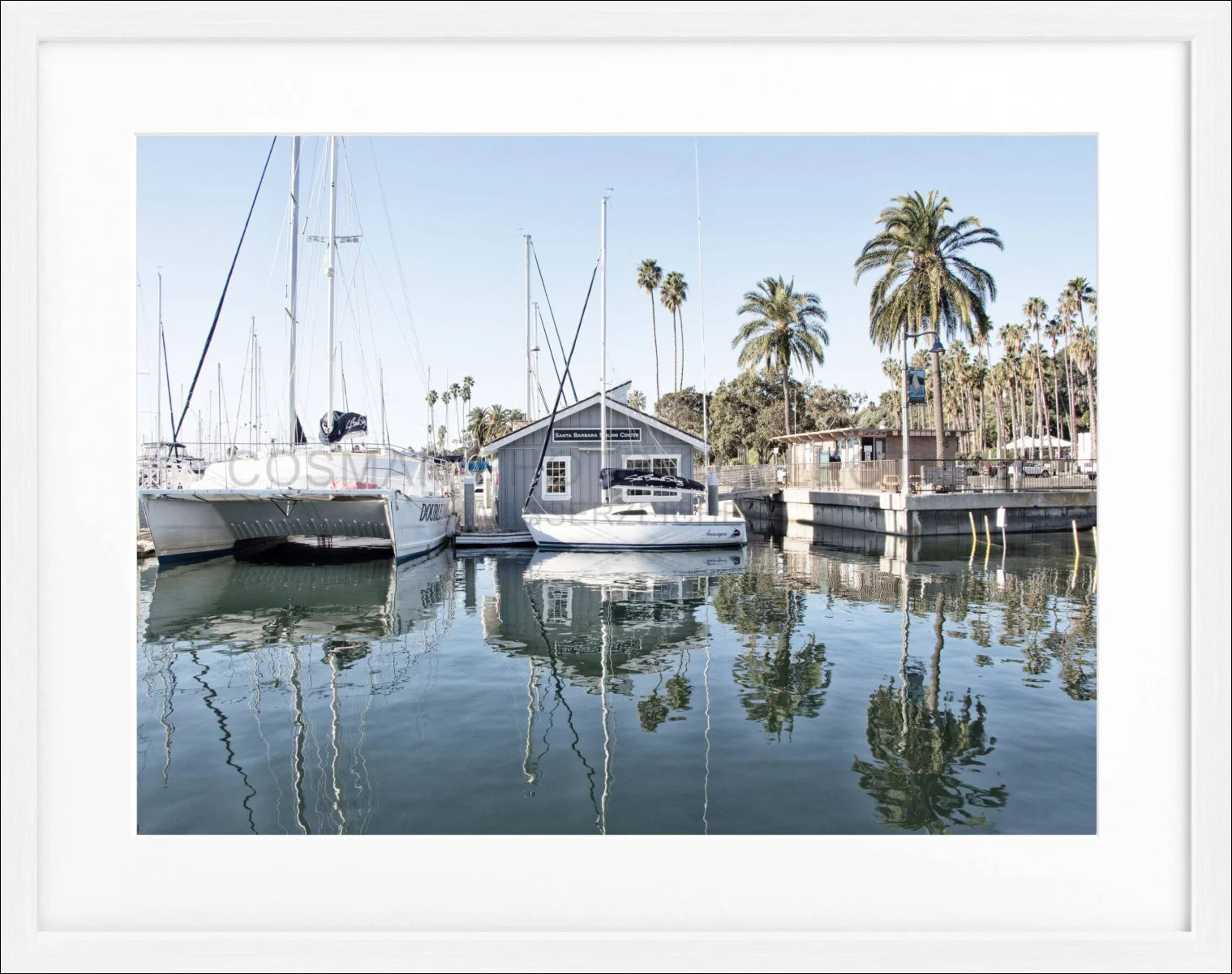 Poster mit Rahmen Kalifornien ’Hafen’ Santa Barbara K21