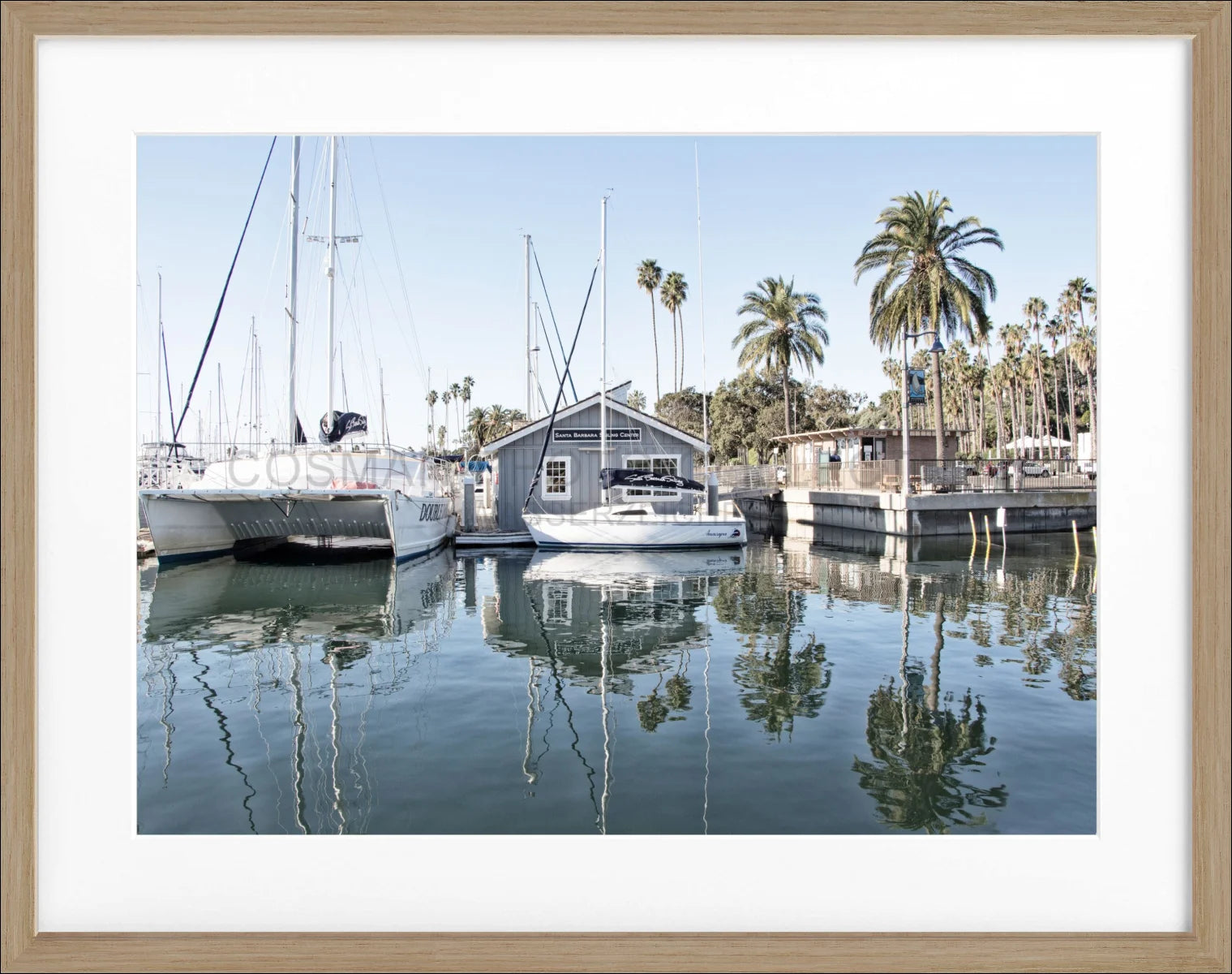 Poster mit Rahmen Kalifornien ’Hafen’ Santa Barbara K21