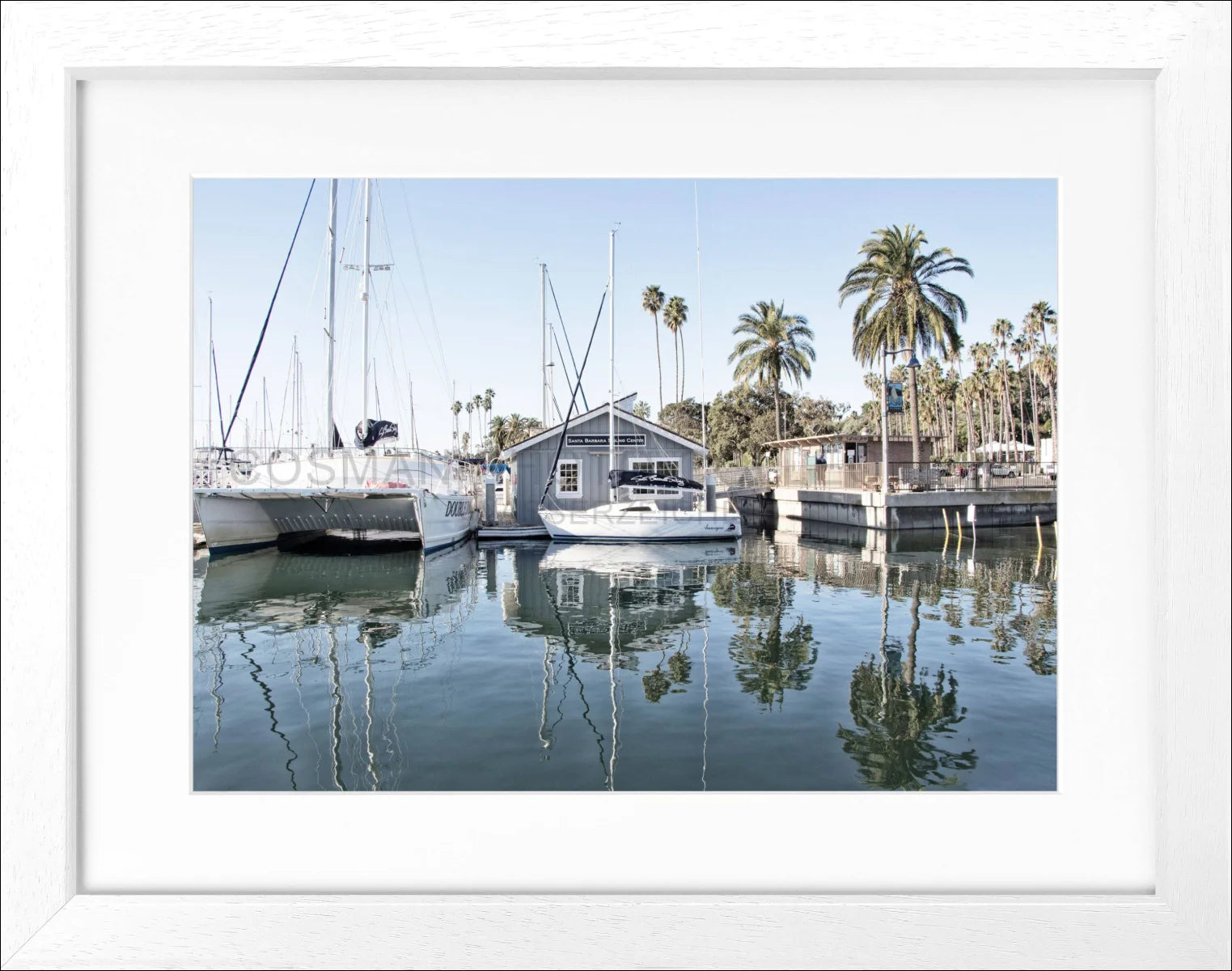 Poster mit Rahmen Kalifornien ’Hafen’ Santa Barbara K21