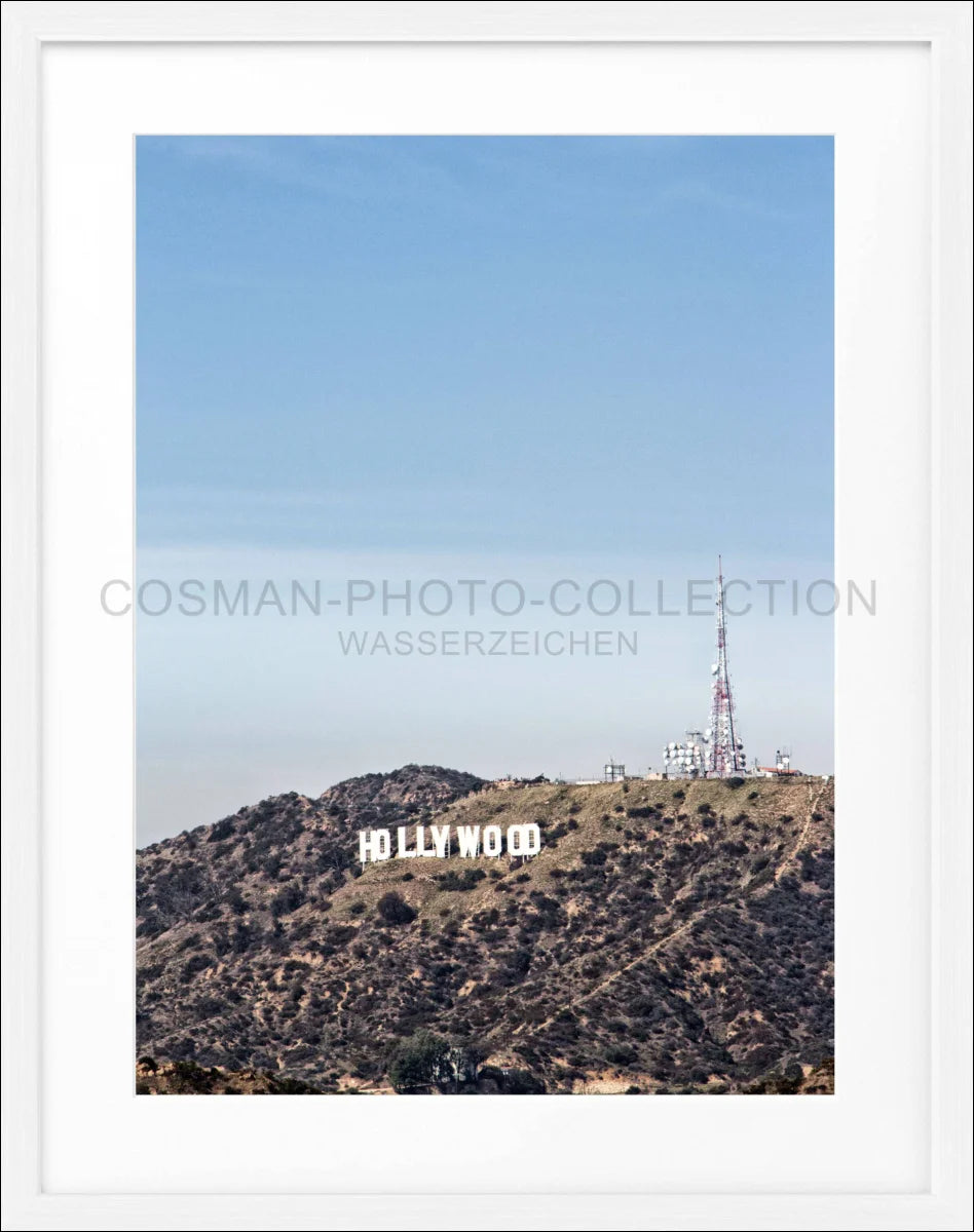 Poster mit Rahmen Kalifornien Hollywood Hills HW14