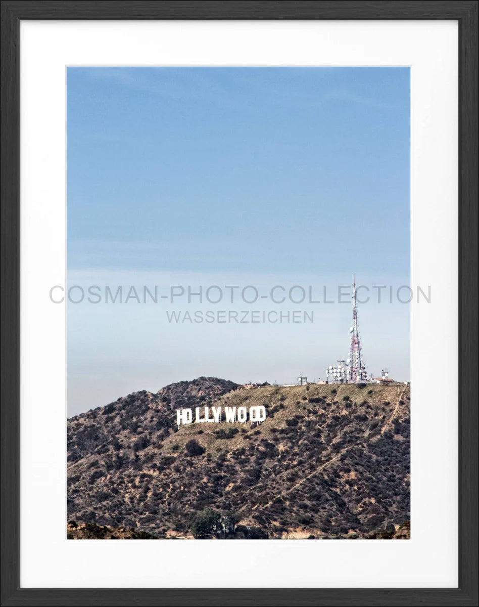 Poster mit Rahmen Kalifornien Hollywood Hills HW14