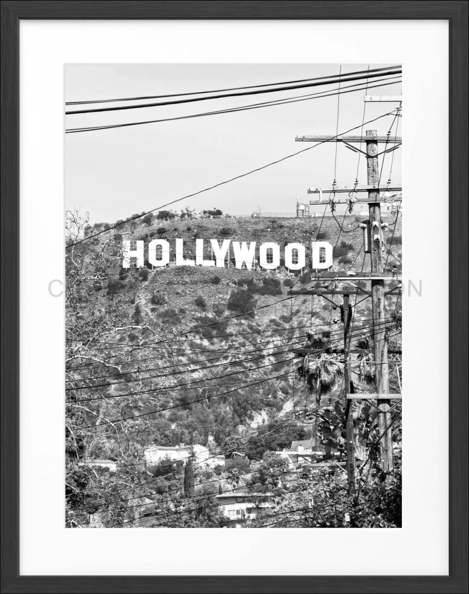 Poster mit Rahmen Kalifornien Hollywood ’Sign’ HW11