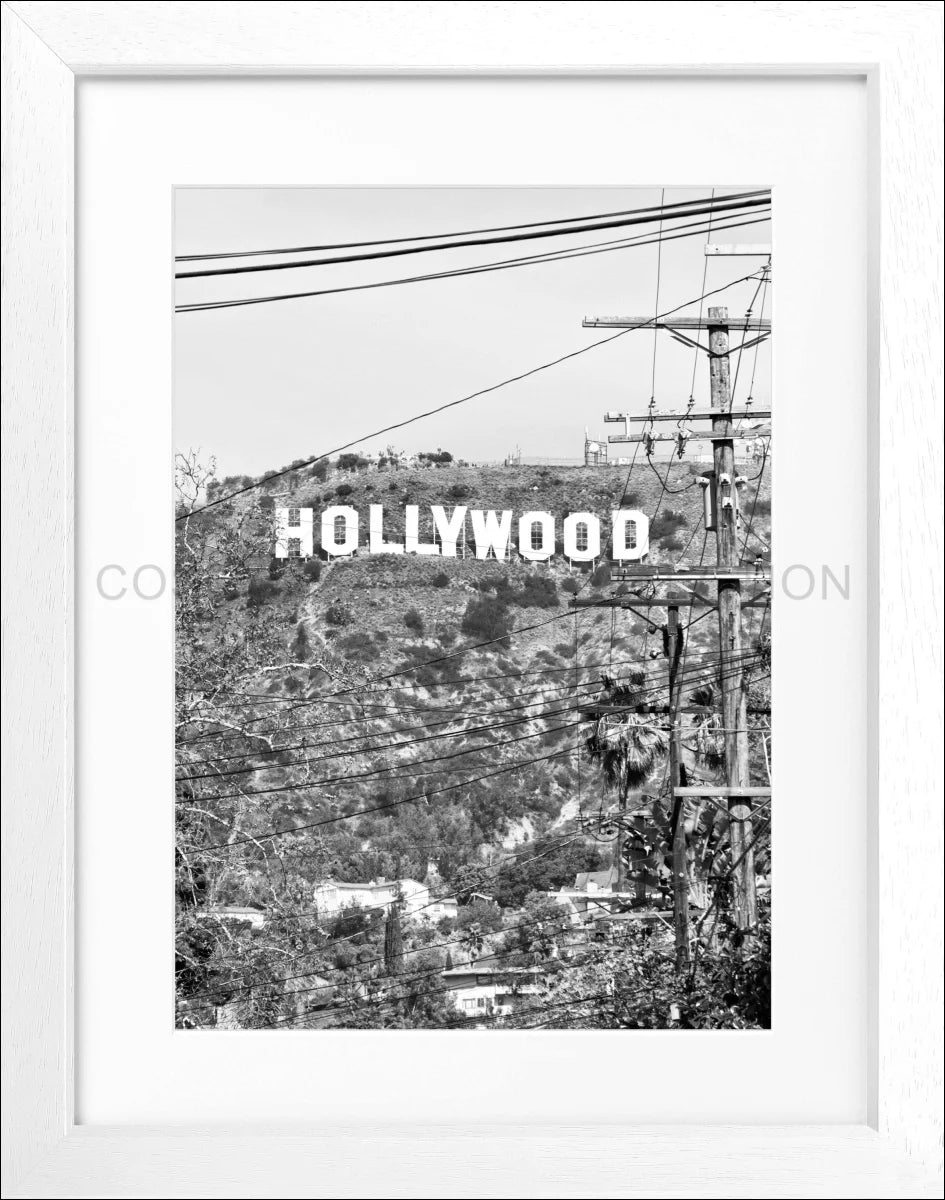 Poster mit Rahmen Kalifornien Hollywood ’Sign’ HW11