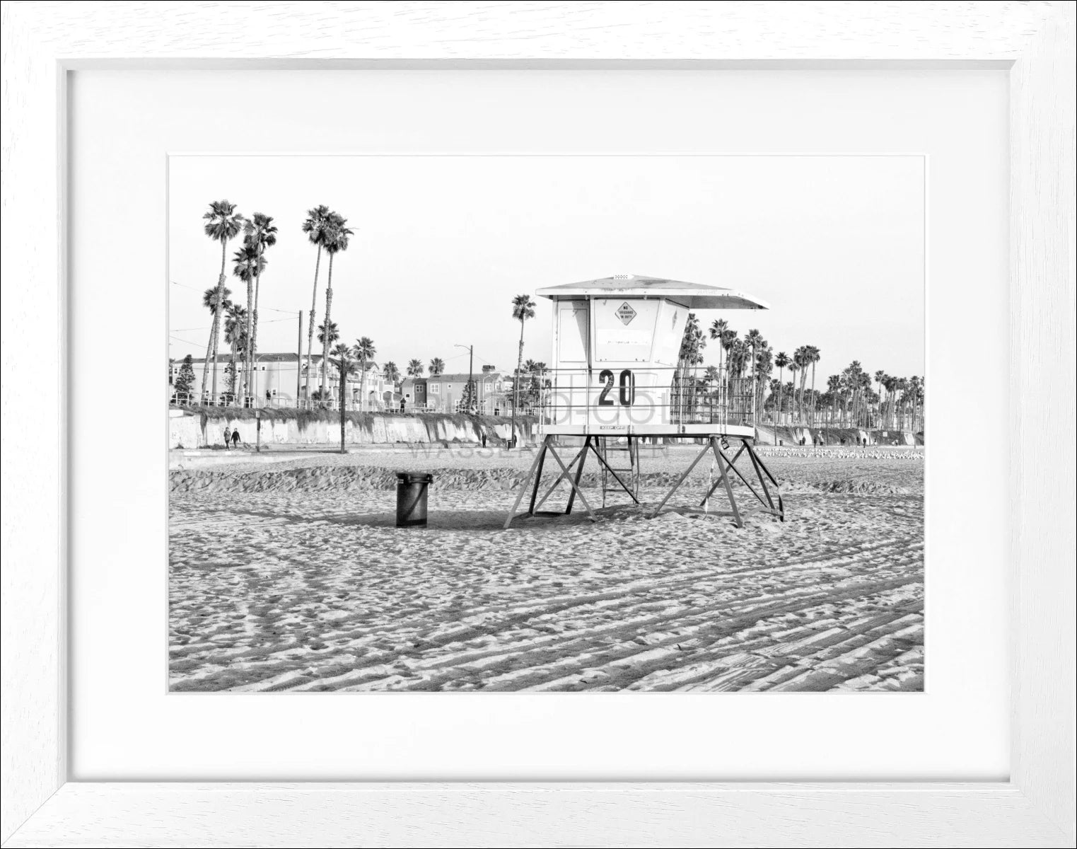 Poster mit Rahmen Kalifornien Huntington Beach ’Lifeguard’