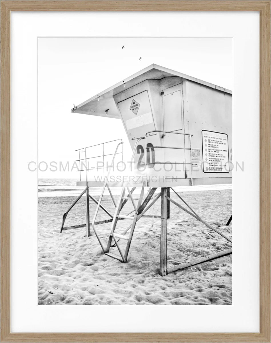 Poster mit Rahmen Kalifornien Huntington Beach ’Lifeguard’