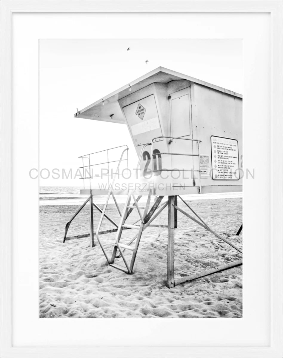 Poster mit Rahmen Kalifornien Huntington Beach ’Lifeguard’