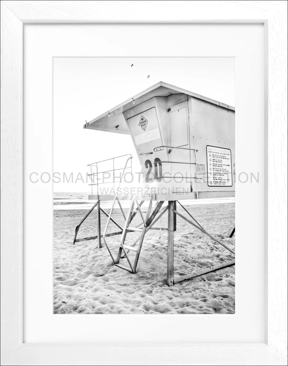 Poster mit Rahmen Kalifornien Huntington Beach ’Lifeguard’