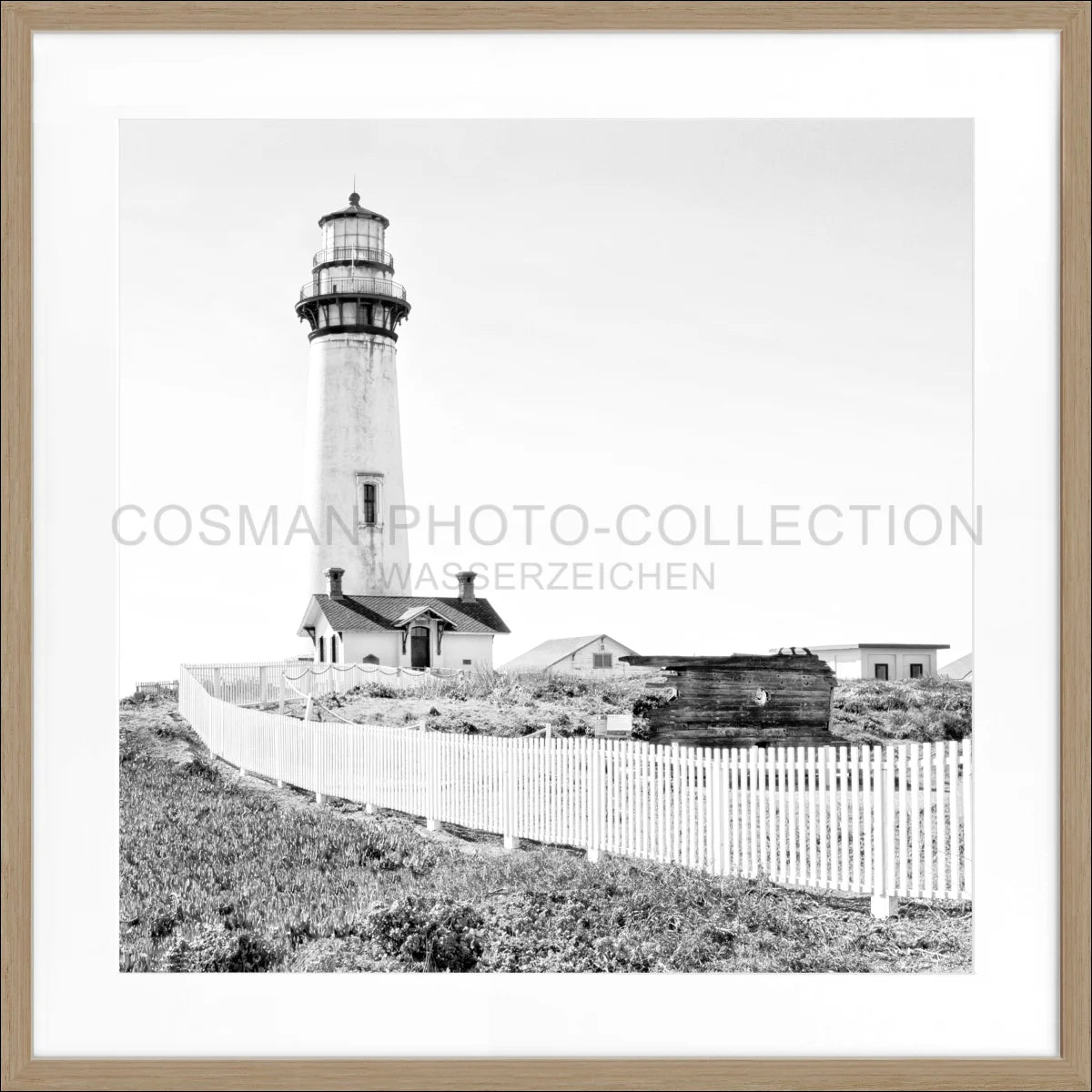 Poster mit Rahmen Kalifornien ’Lighthouse Pigeon Point’