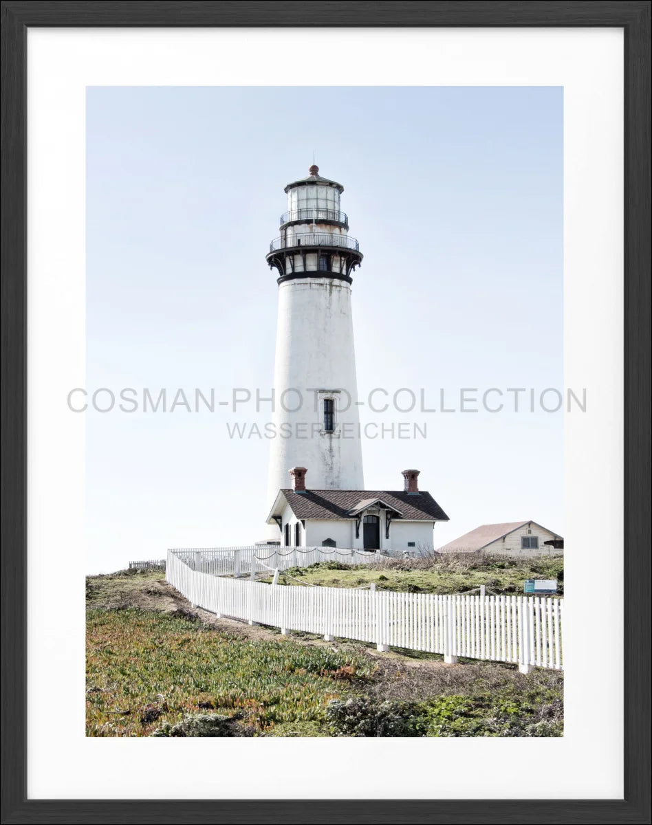 Poster mit Rahmen Kalifornien ’Lighthouse Pigeon Point’ L05