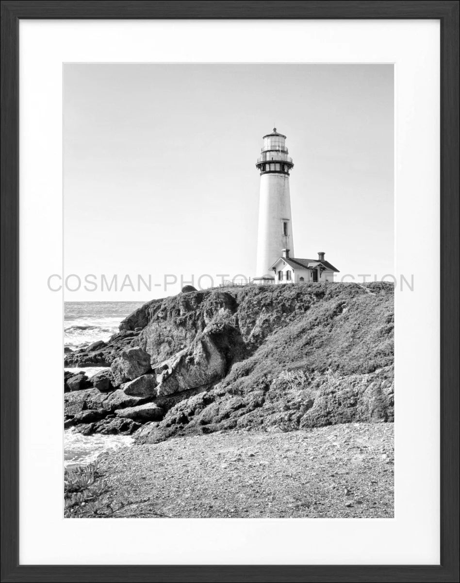 Poster mit Rahmen Kalifornien ’Lighthouse Pigeon Point’ L06