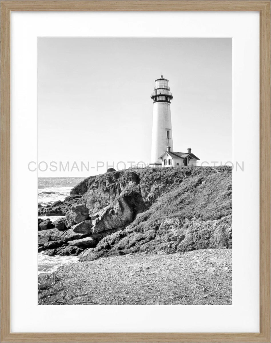 Poster mit Rahmen Kalifornien ’Lighthouse Pigeon Point’ L06