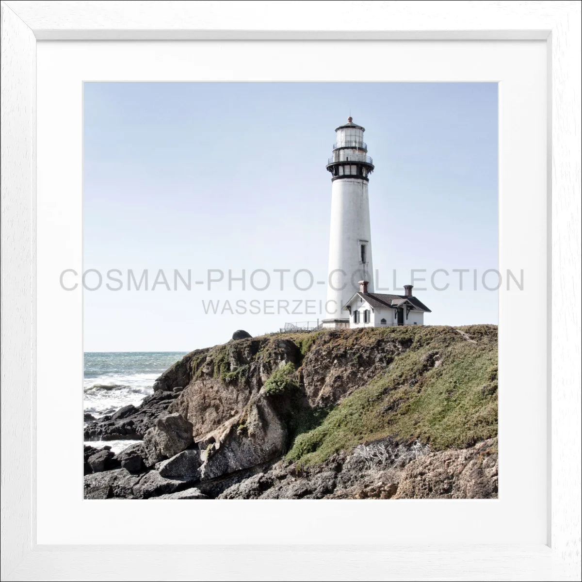 Poster mit Rahmen Kalifornien ’Lighthouse Pigeon Point’