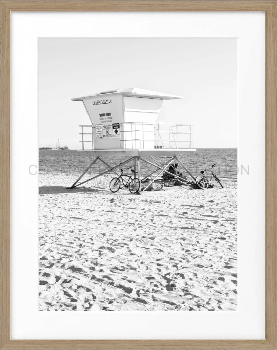 Poster mit Rahmen Kalifornien Long Beach ’Lifeguard’ K140