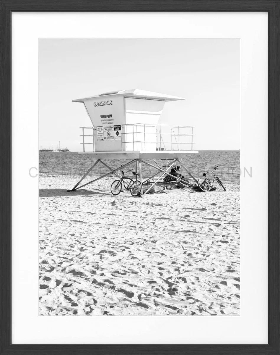 Poster mit Rahmen Kalifornien Long Beach ’Lifeguard’ K140