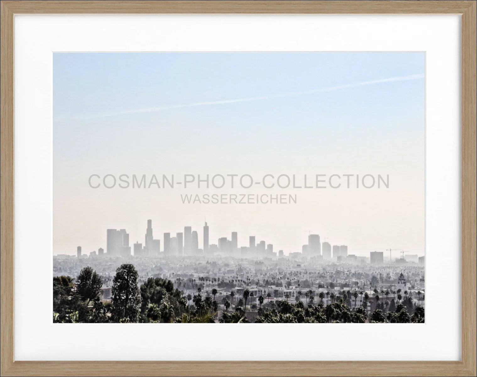 Poster mit Rahmen Kalifornien Los Angeles ’Skyline’ HW10