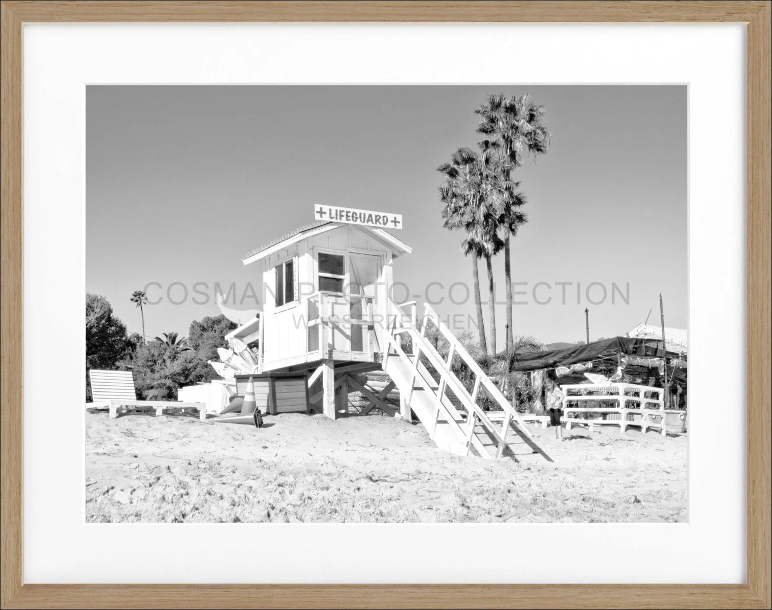 Poster mit Rahmen Kalifornien Malibu ’Beach Lifeguard’ K72