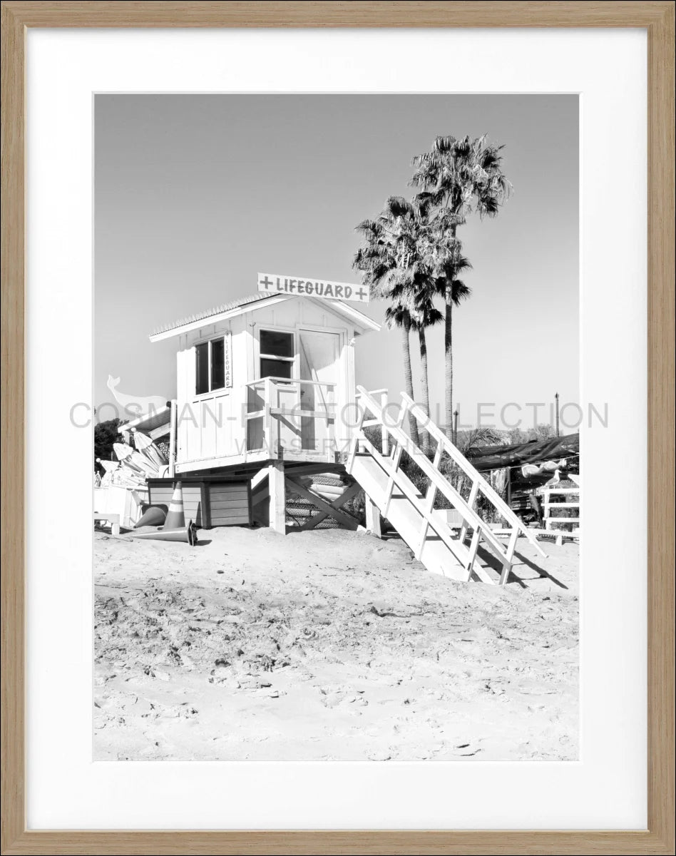 Poster mit Rahmen Kalifornien Malibu ’Beach Lifeguard’ K73