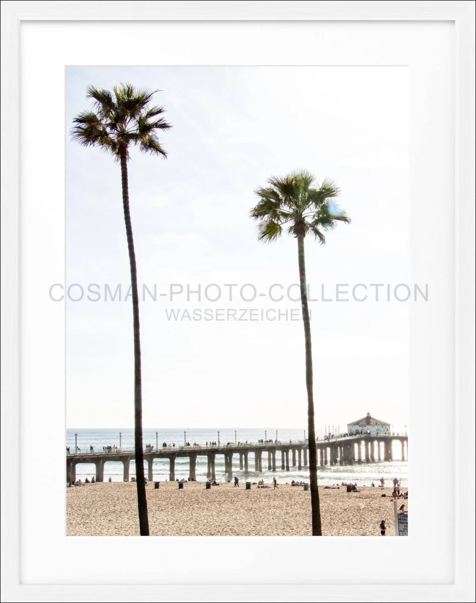 Poster mit Rahmen Kalifornien Manhattan Beach K186