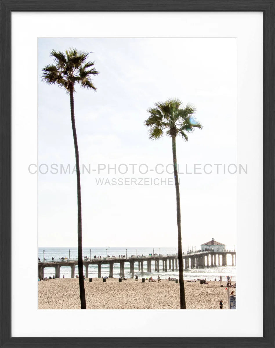 Poster mit Rahmen Kalifornien Manhattan Beach K186