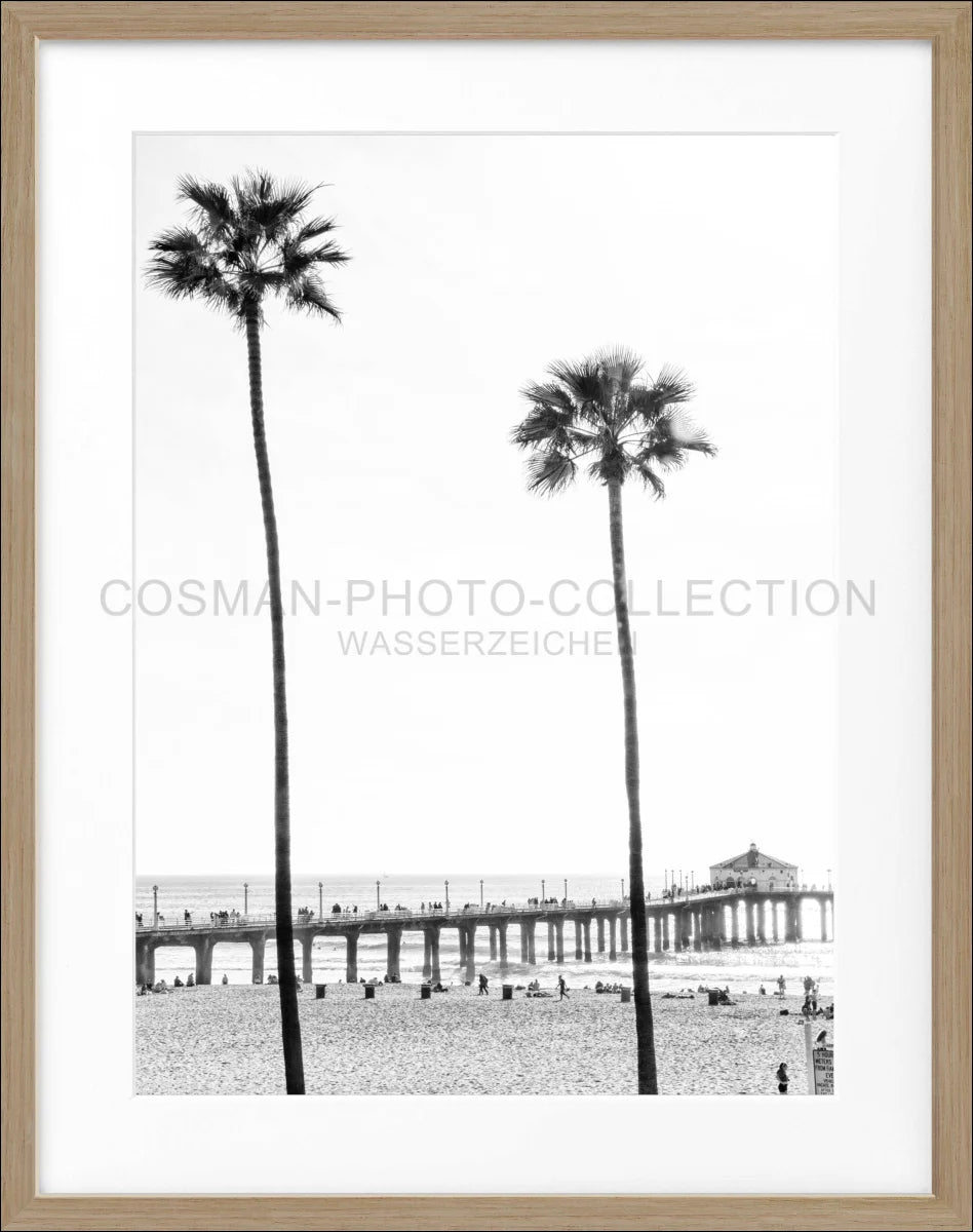 Poster mit Rahmen Kalifornien Manhattan Beach K186