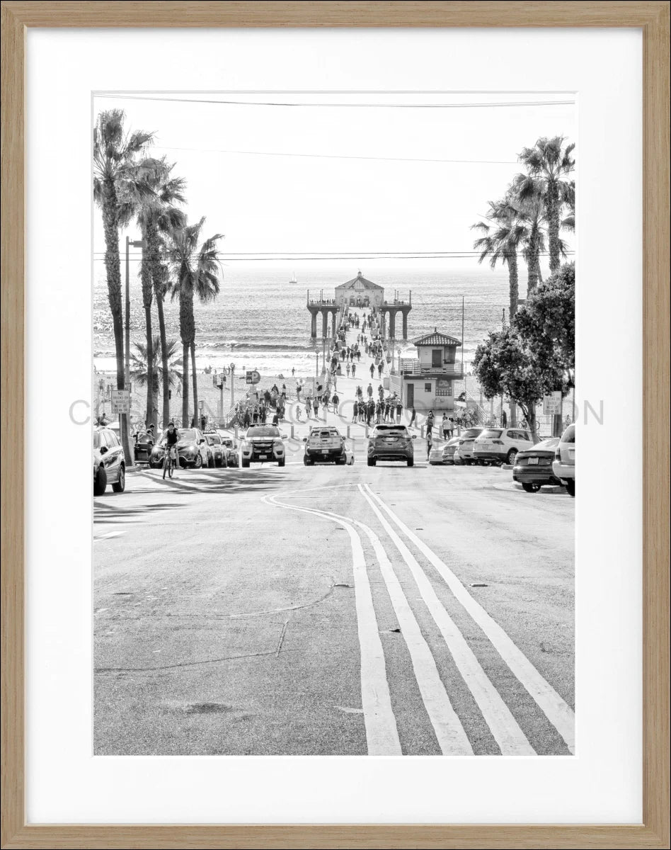 Poster mit Rahmen Kalifornien Manhattan Beach K194