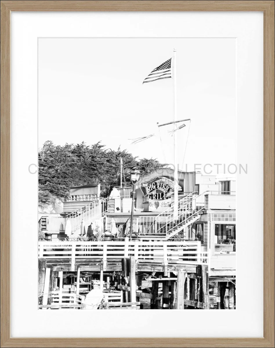 Poster mit Rahmen Kalifornien Monterey K10 - Wandbilder